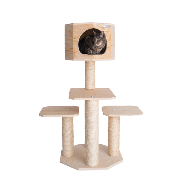 Armarkat Premium  Scots Pine, Solid Wood Cat Tree 46